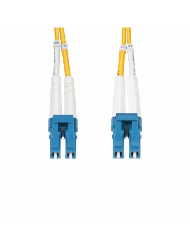 Cable de Fibra Óptica Dúplex LC a LC (UPC) OS2 Monomodo de 2m - 9/125µm - 10G - Resistente a Dobleces - Low Insertion Loss - Ca